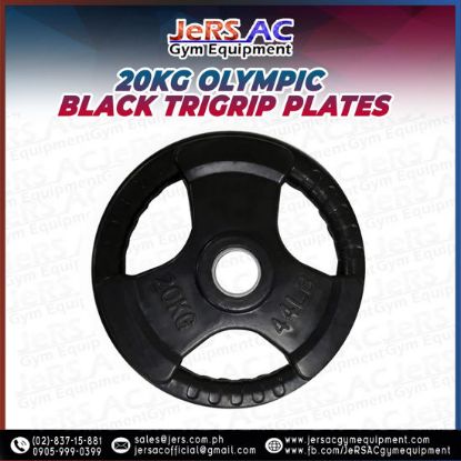 Picture of 20kg Olympic Black Tri-grip Plates (PAIR)