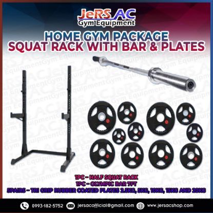 Show details for Squat Rack with Bar & Plates Picture of Squat Rack with Bar & Plates