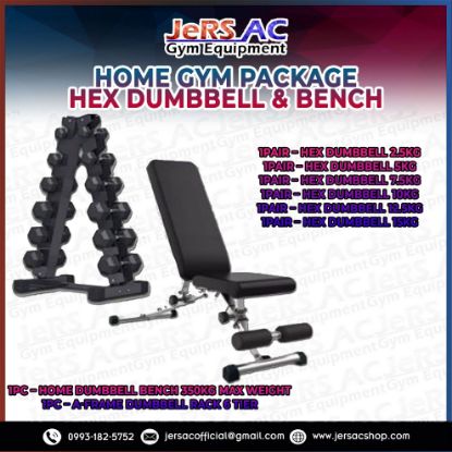 Show details for Hex Dumbbell & Bench Picture of Hex Dumbbell & Bench