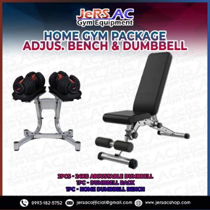 Show details for Adjustable Bench & Dumbbell Picture of Adjustable Bench & Dumbbell